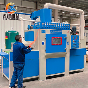 山西軍工專用自動噴砂機案例